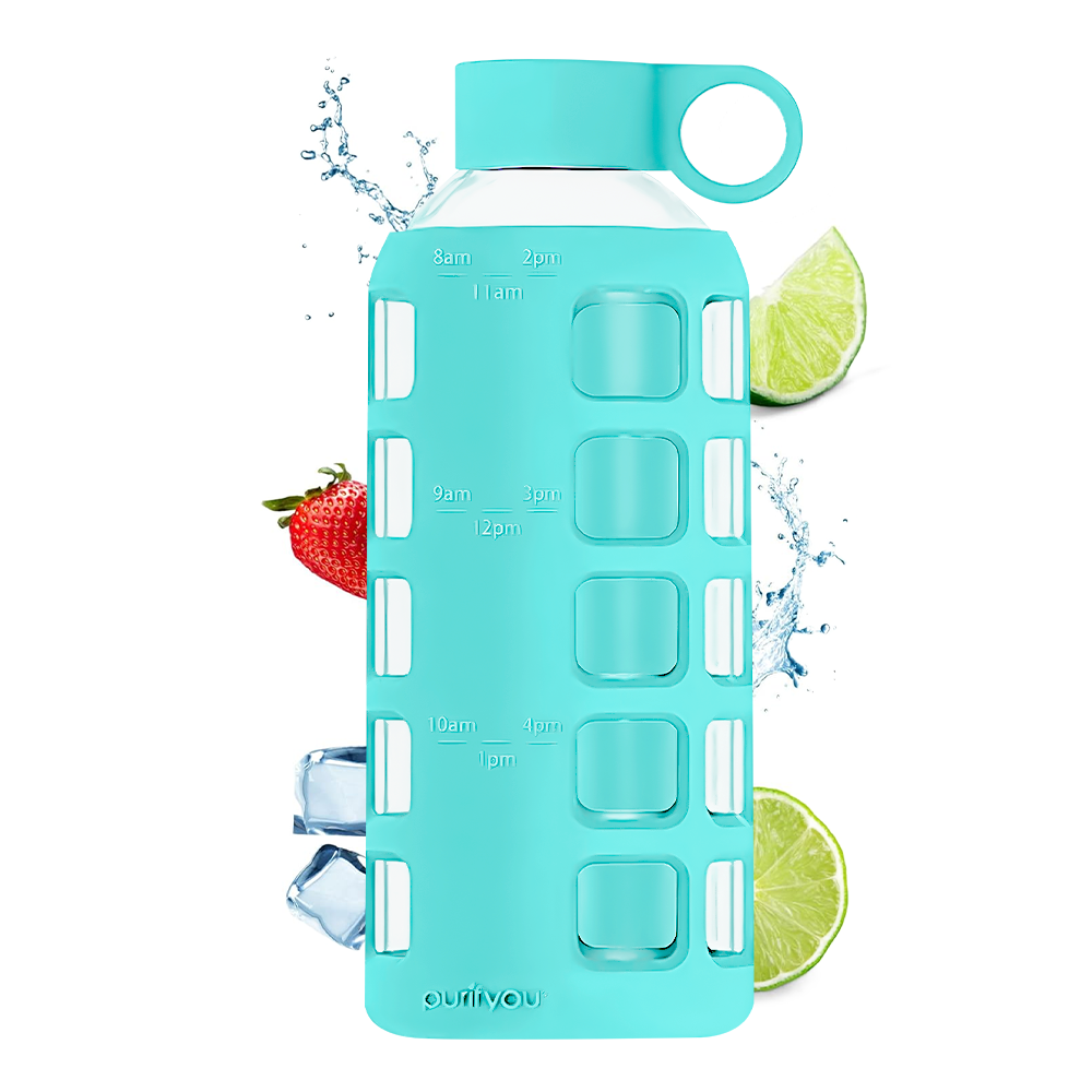purifyou® Glass Water Bottle