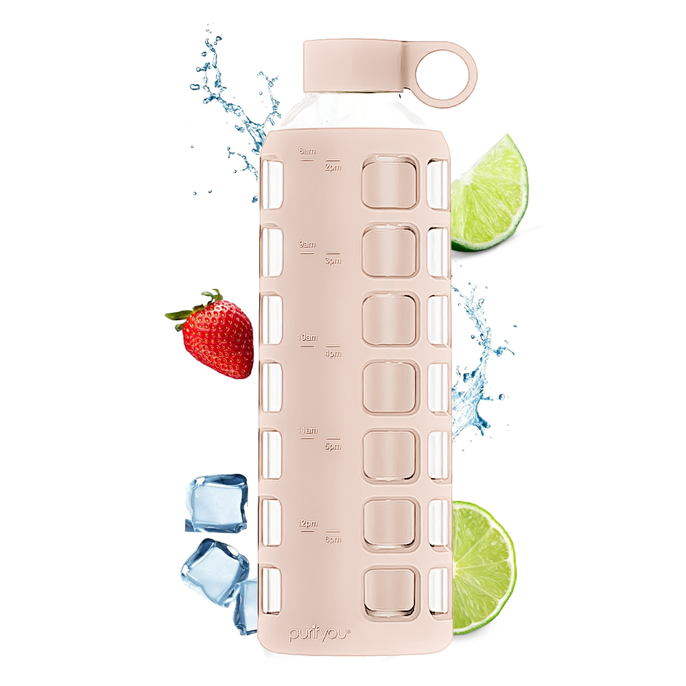 purifyou® Glass Water Bottle