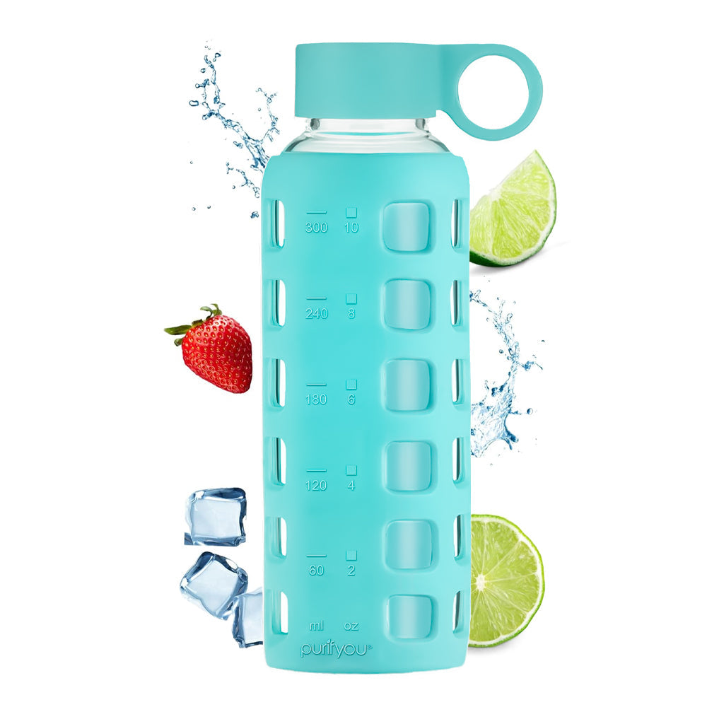purifyou® Glass Water Bottle