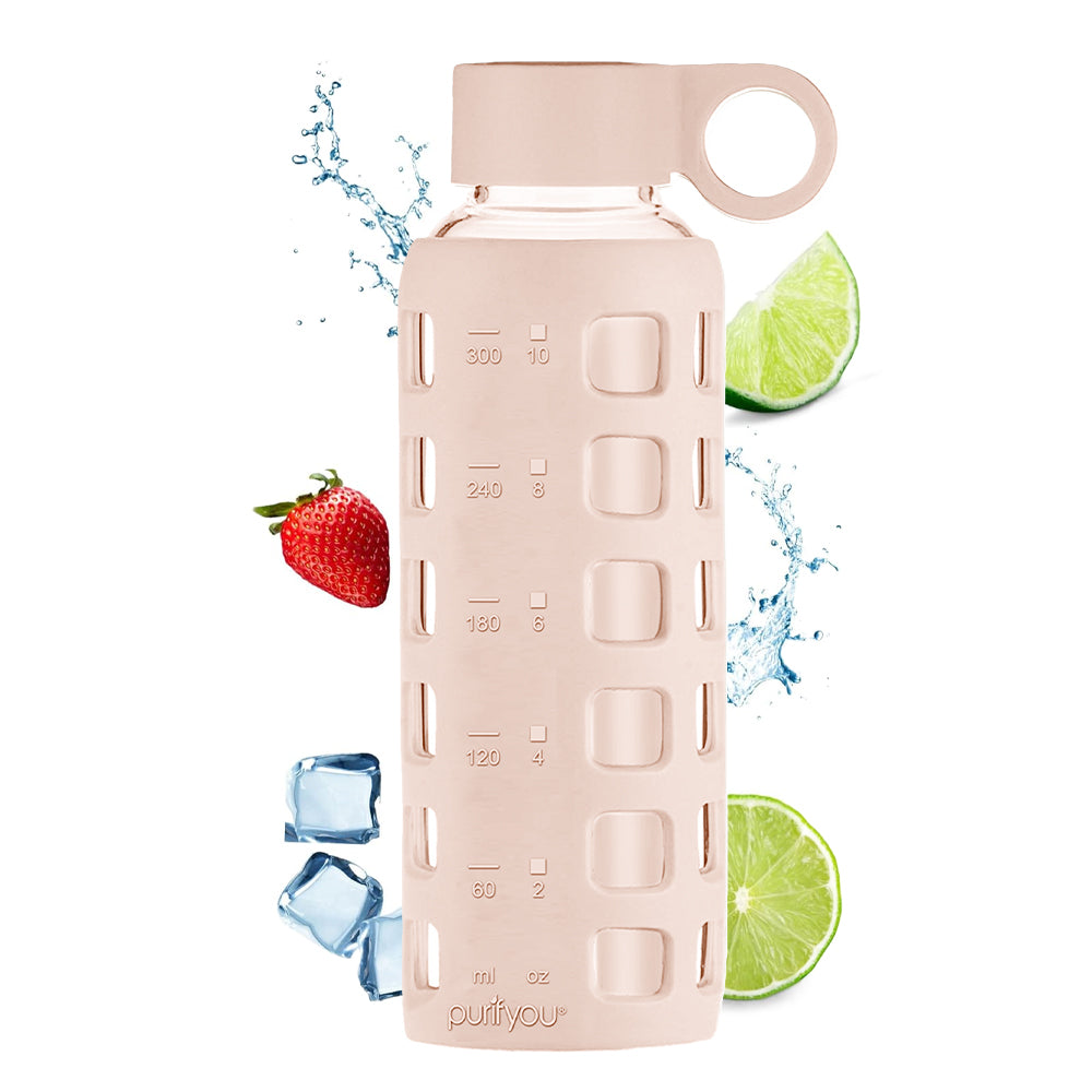 purifyou® Glass Water Bottle