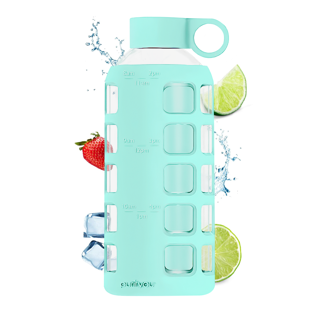 purifyou® Glass Water Bottle