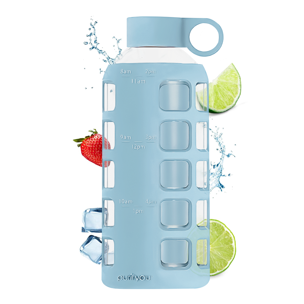 purifyou® Glass Water Bottle