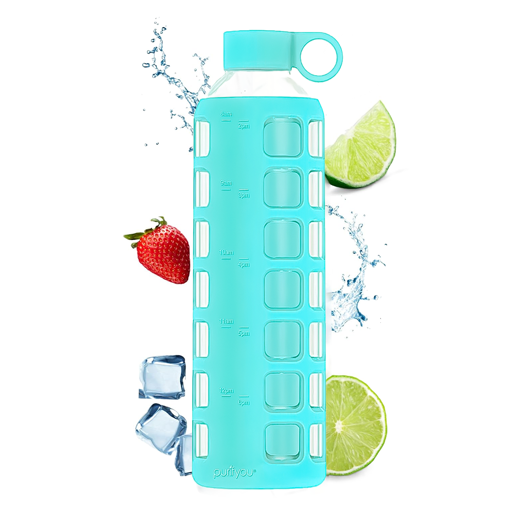 purifyou® Glass Water Bottle