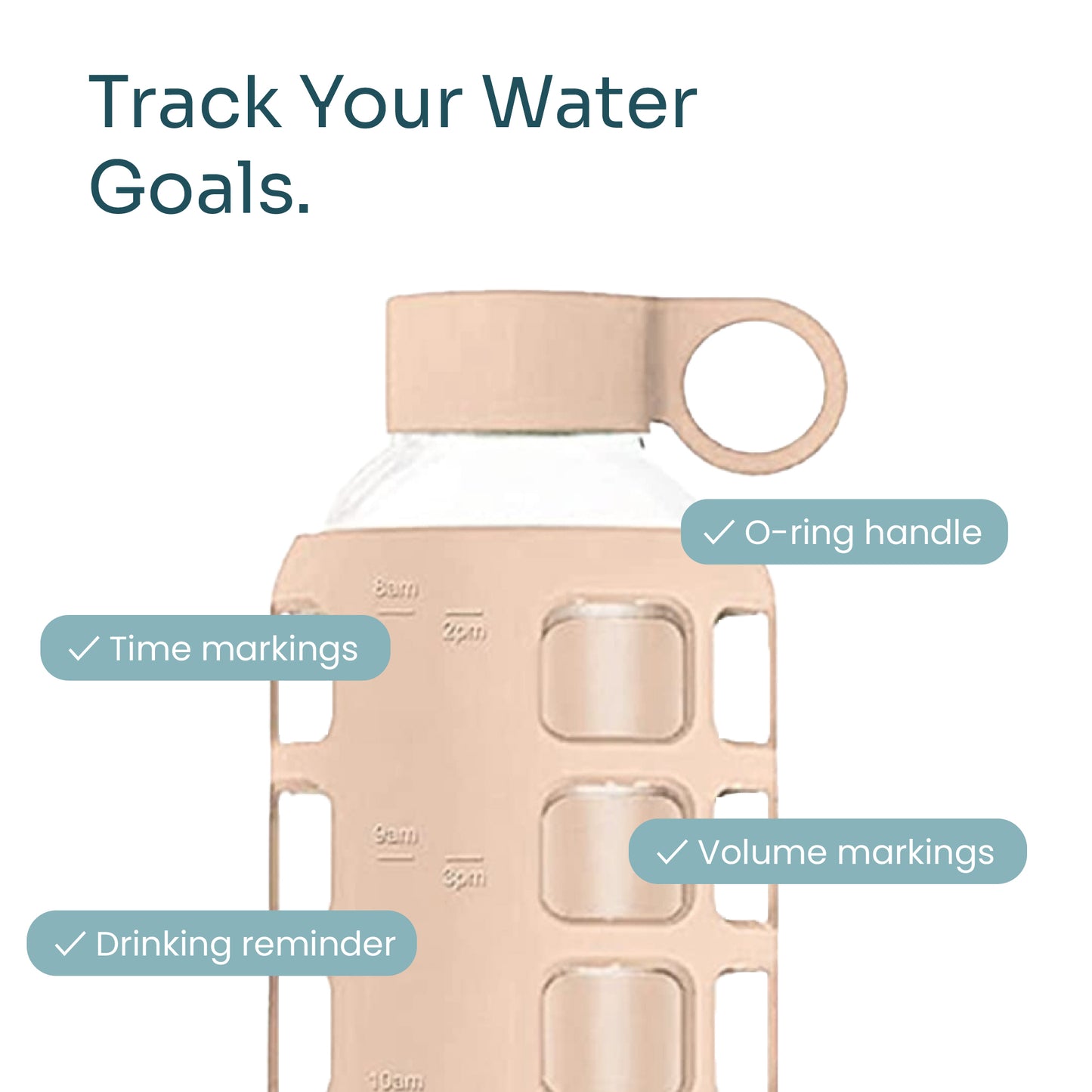 purifyou® Glass Water Bottle