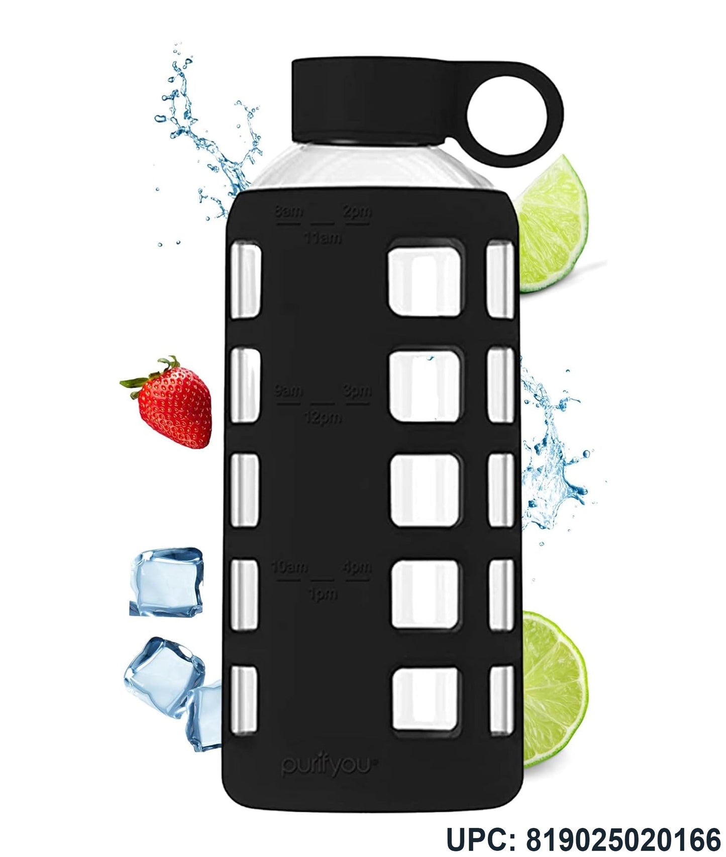 purifyou® Glass Water Bottle