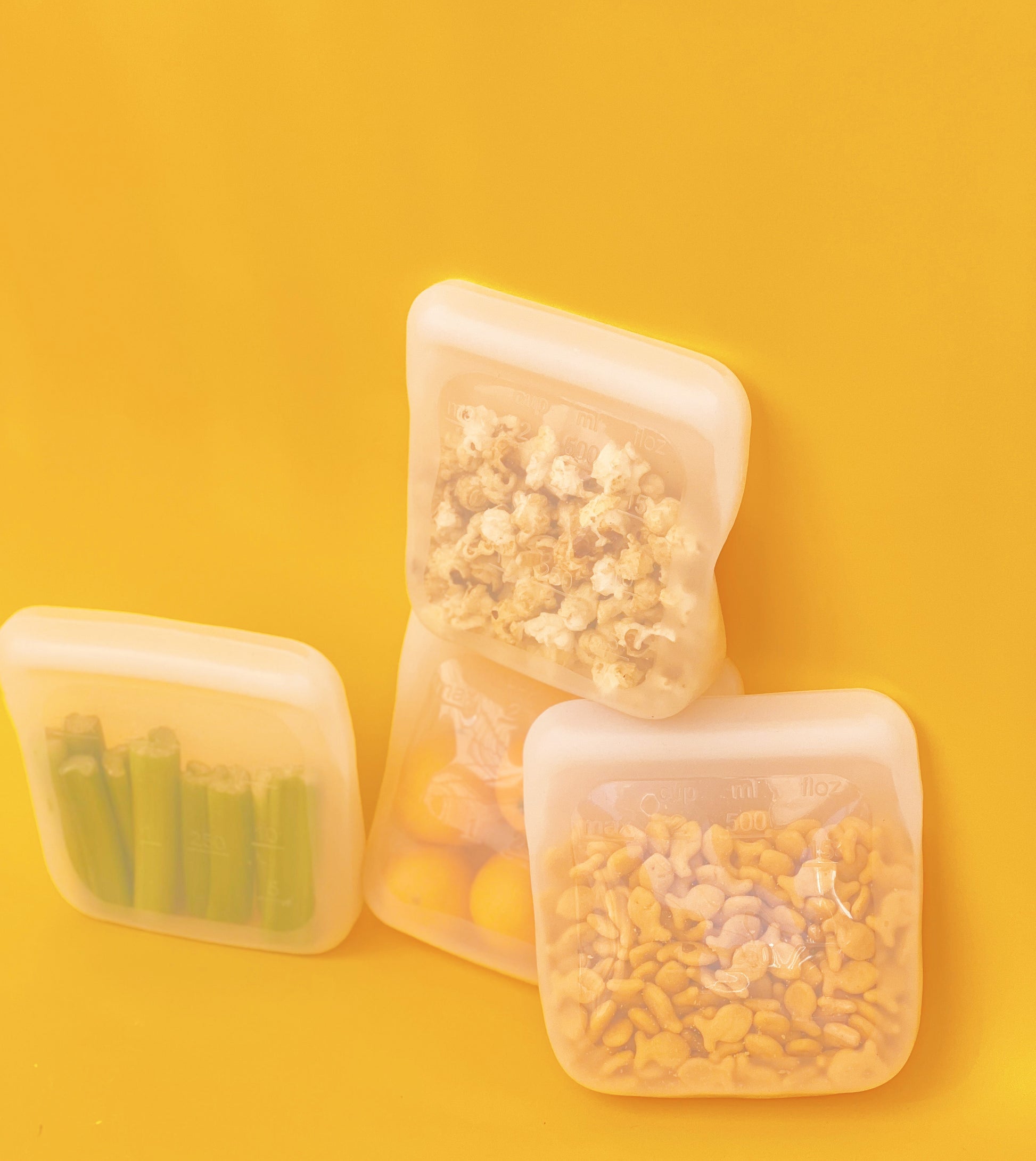Reusable Ziplock Bags - Silicone Food Storage