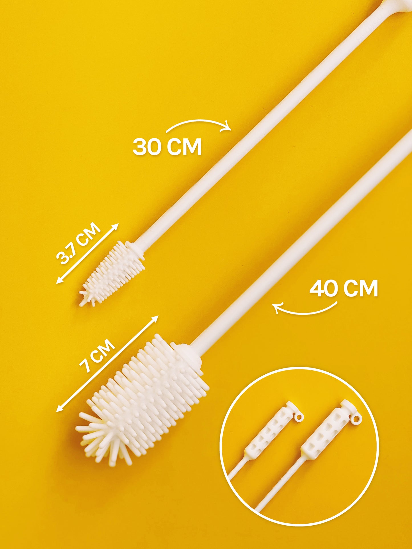 purifyou Premium Reusable Silicone Bottle Brush (Set of 2)