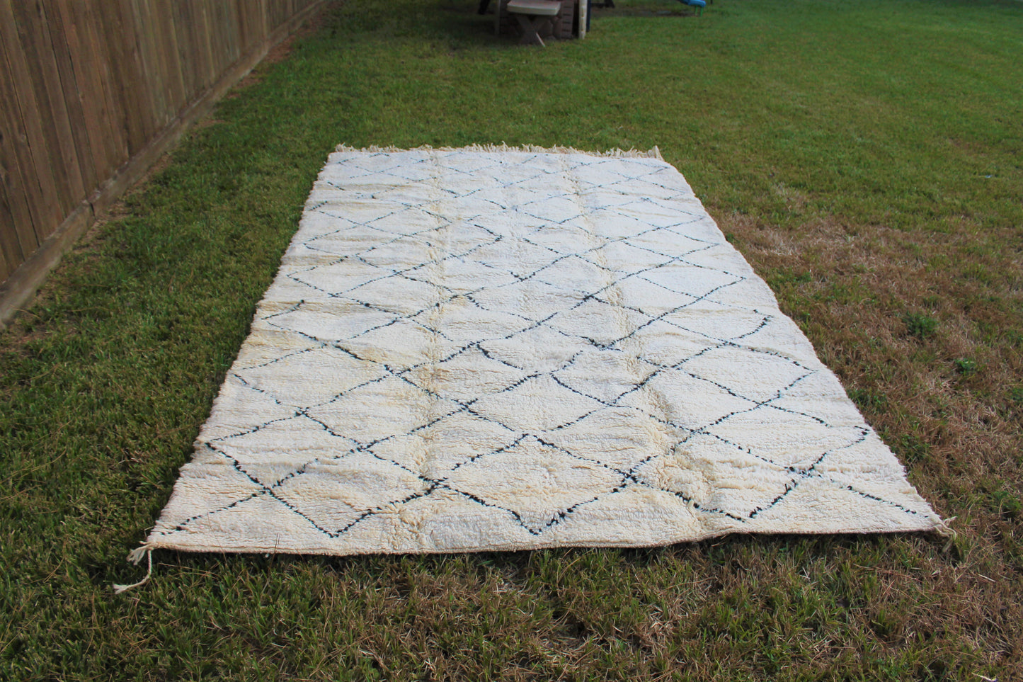 Handmade Moroccan Vintage Rug (Cream)