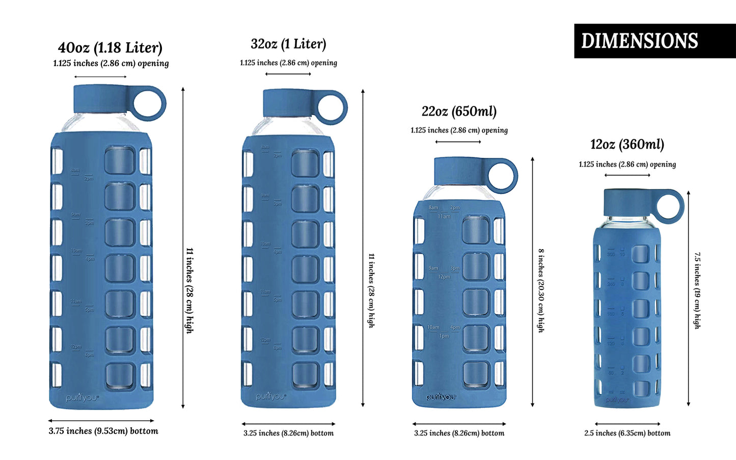 Glass Water Bottle Purifyou®