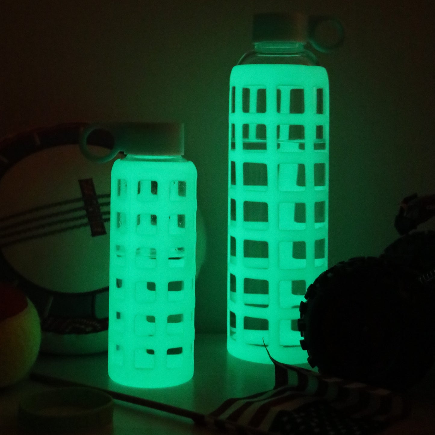 32oz Glow in the Dark Glass Water Bottle Purifyou®